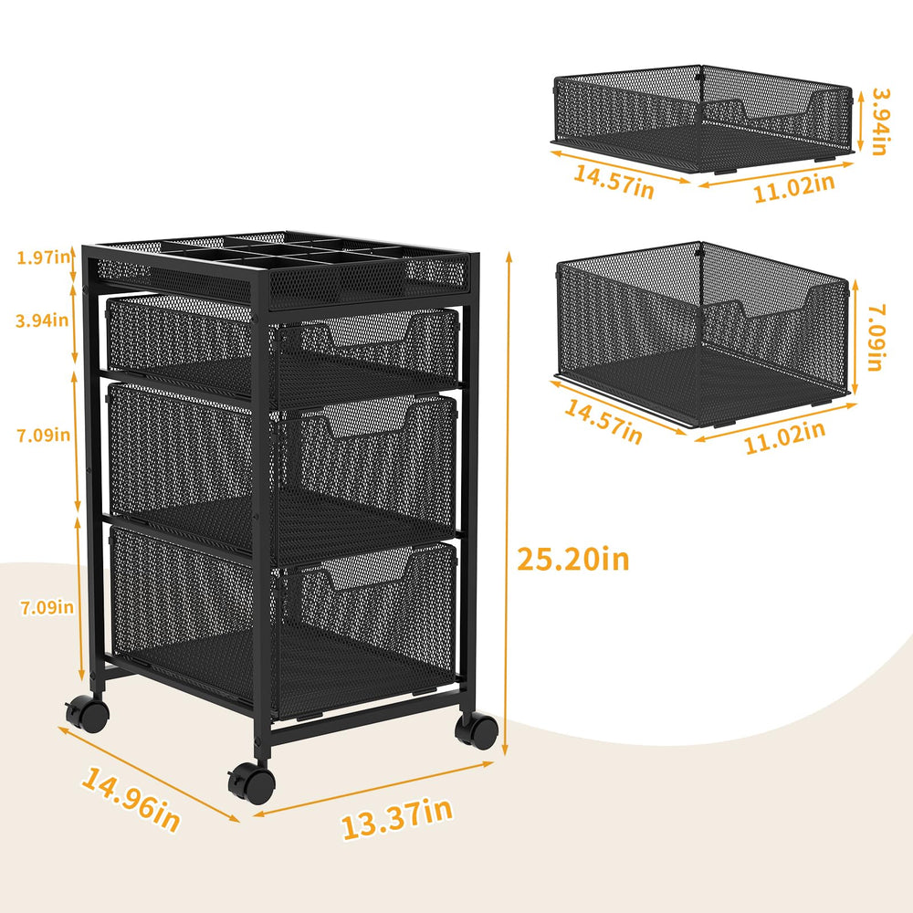 JKsmart rolling makeup cart flat-pack design for simple setup and storage