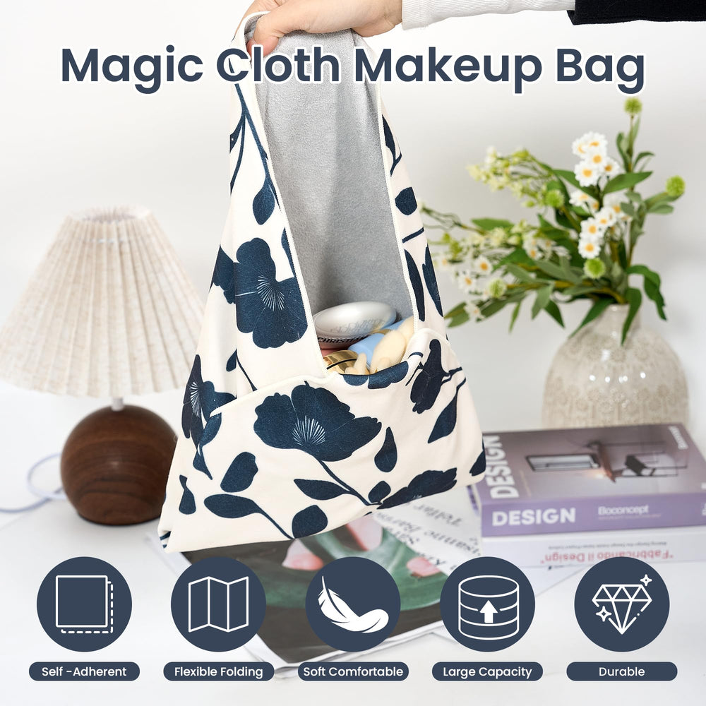 JL LET.DR.JHOME makeup bag open flat display offers easy access to essentials.