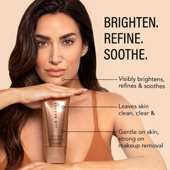 JLO BEAUTY gel cream texture close-up highlighting silky lather