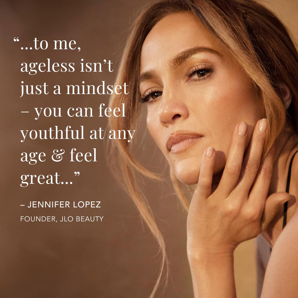 JLO BEAUTY Night application demonstrates 24/7 hydration and nourishment.