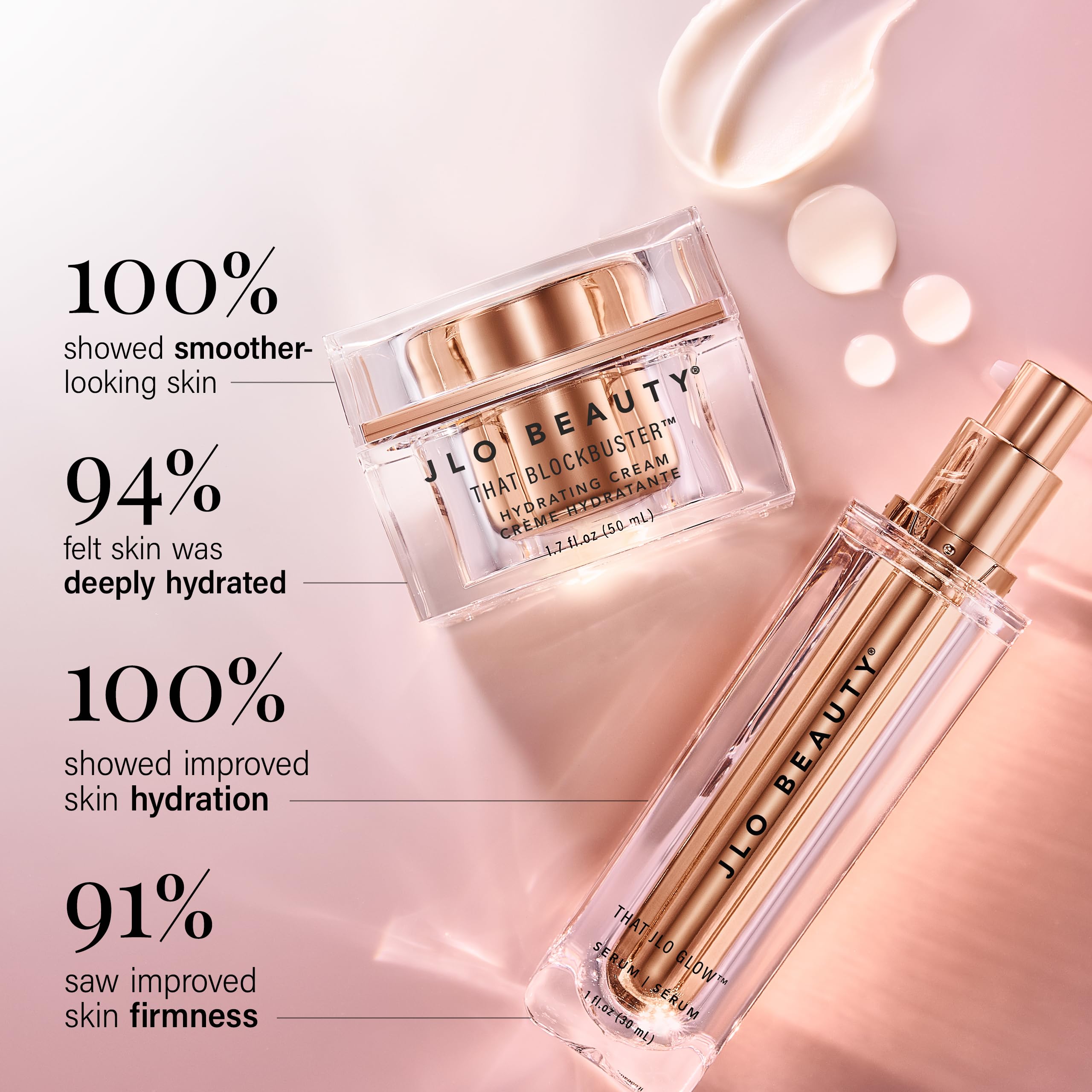 That Blockbuster Hydrating Cream jar featuring peptides and hyaluronic acid for plump, hydrated skin