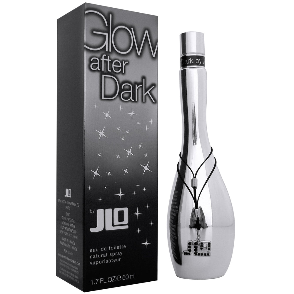 Jennifer Lopez Glow After Dark bottle with spray for evening wear and date-night fragrance.