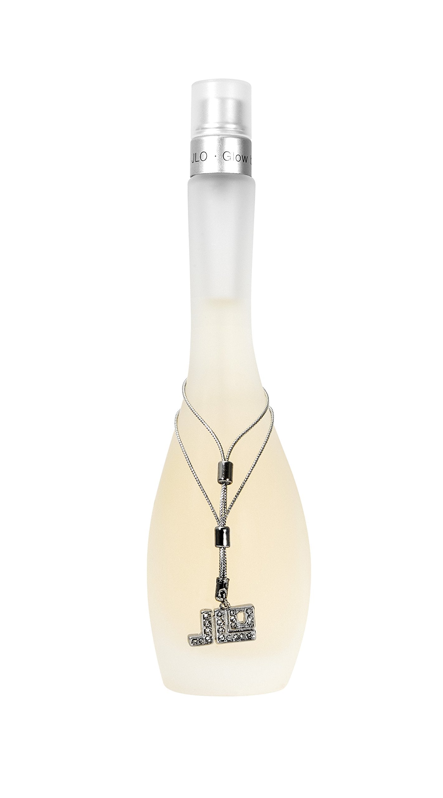 Glow by Jennifer Lopez bottle close-up showcases a sleek, modern design