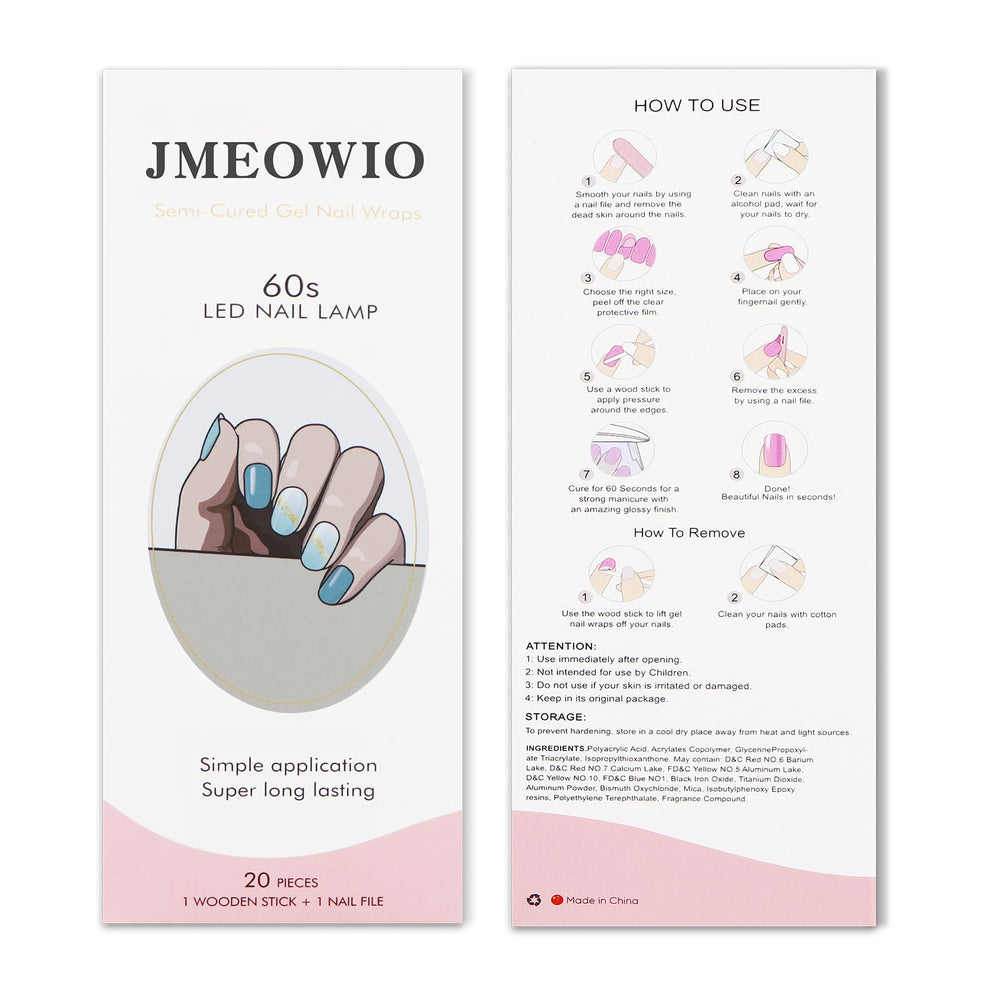 JMEOWIO kit includes wood stick and nail file for precise prep