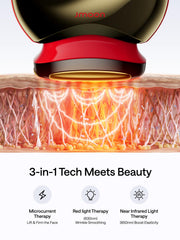 JMOON M30U held in hand demonstrates portable design for on the go treatments
