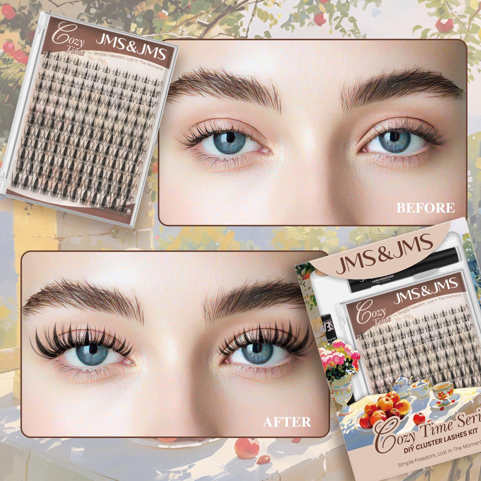 JMS&JMS diy-lash-extension-application supports at-home styling with customizable looks.