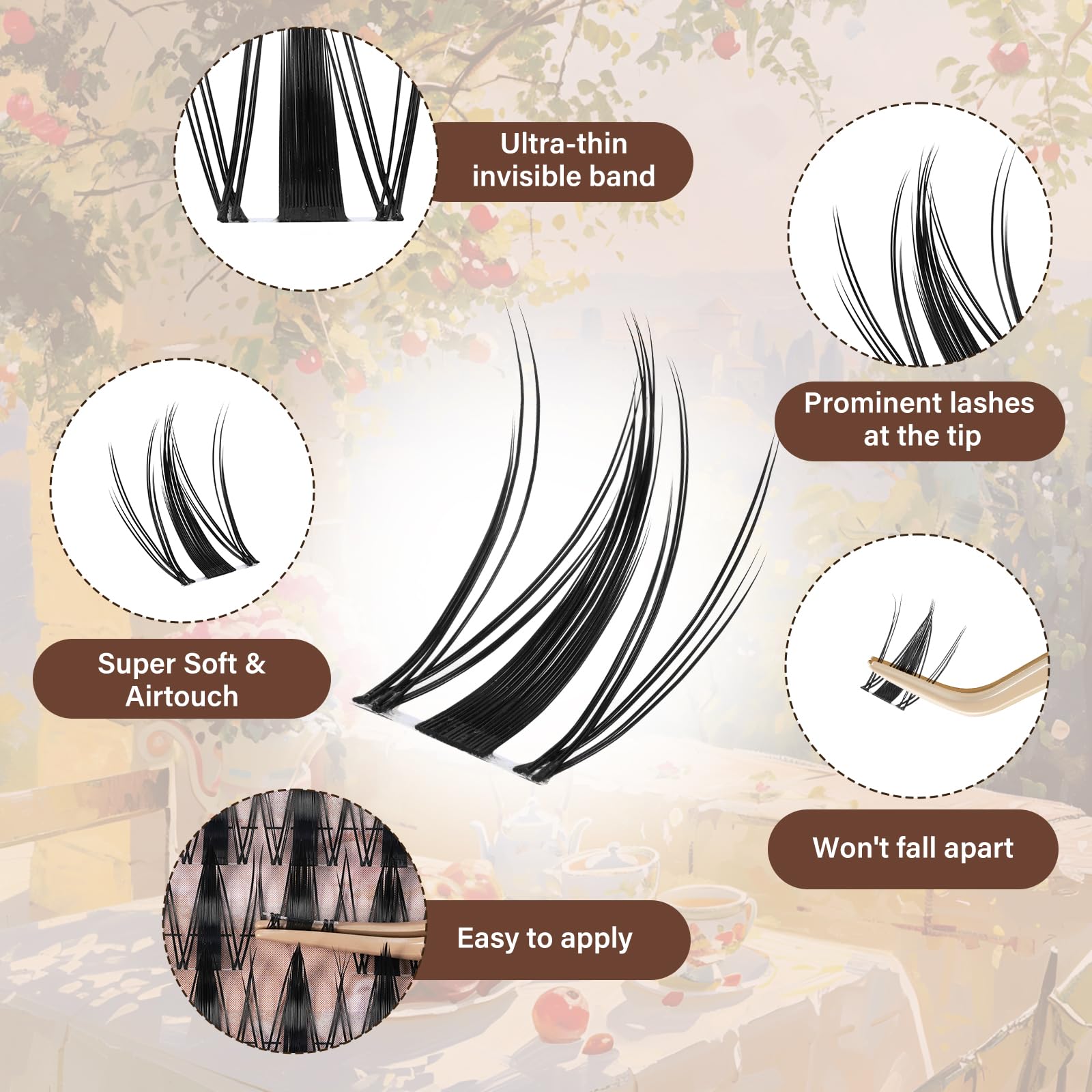 JMS&JMS invisible-band-lashes-0-05mm offer lightweight wear for comfortable daily use.