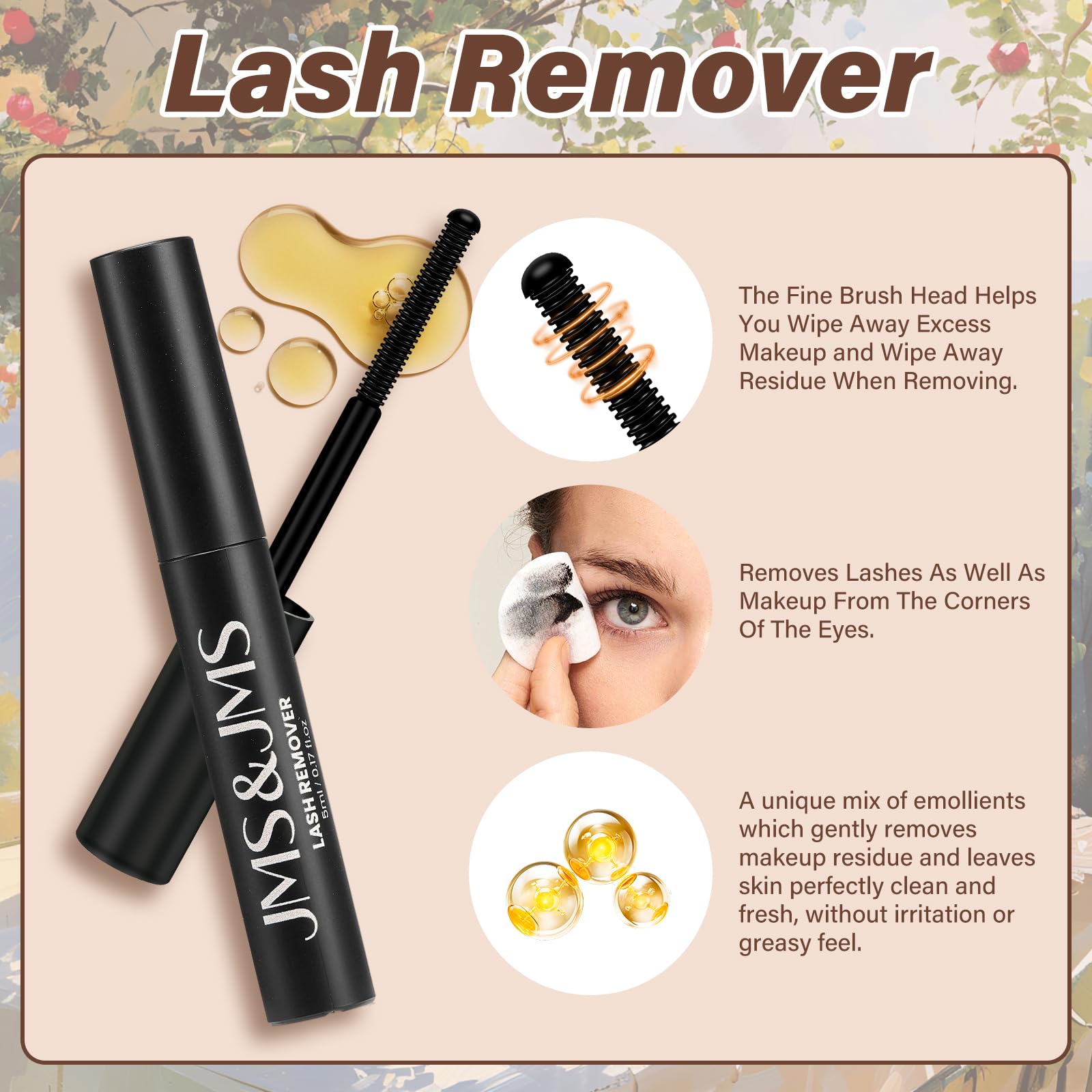 JMS&JMS lash-bond-seal provides secure hold to extend wear without heavy buildup.