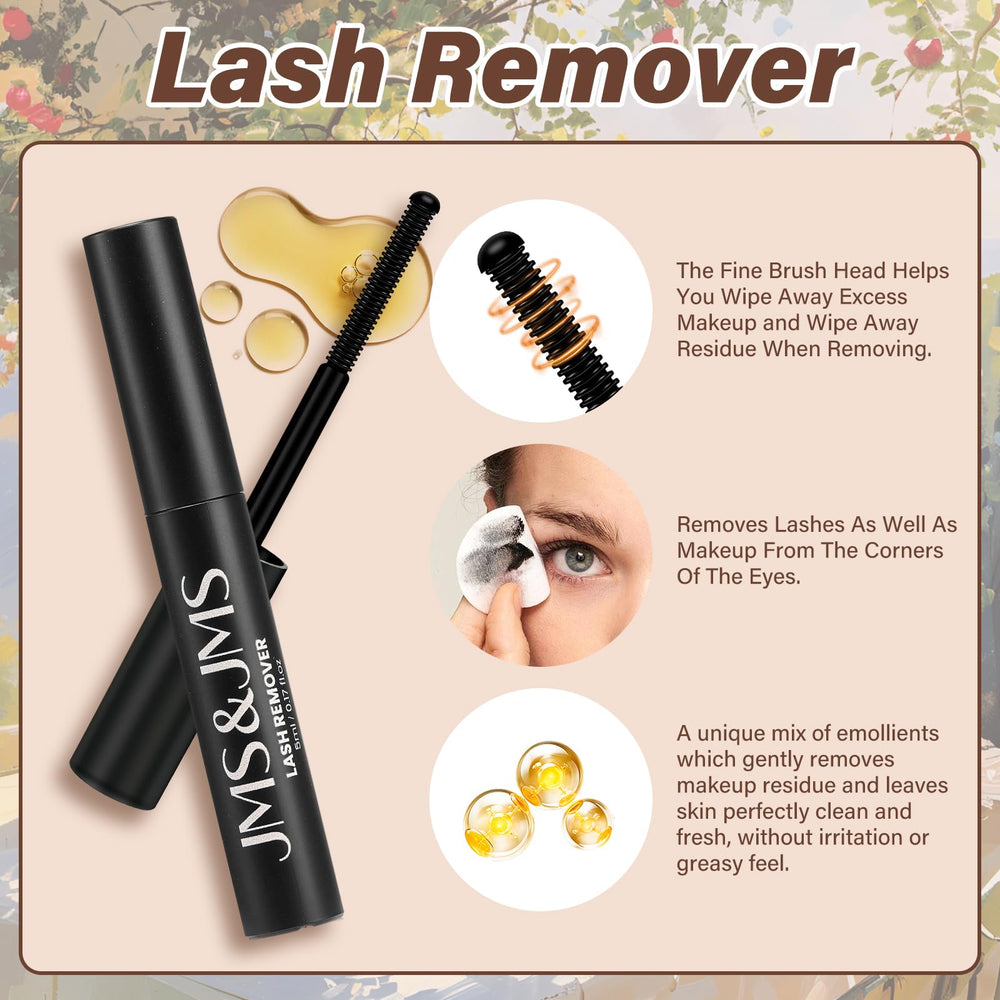 JMS&JMS lash-bond-seal provides secure hold to extend wear without heavy buildup.