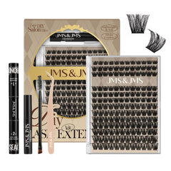 JMS&JMS Lash Clusters Kit box set for at-home lash DIY for beginners.