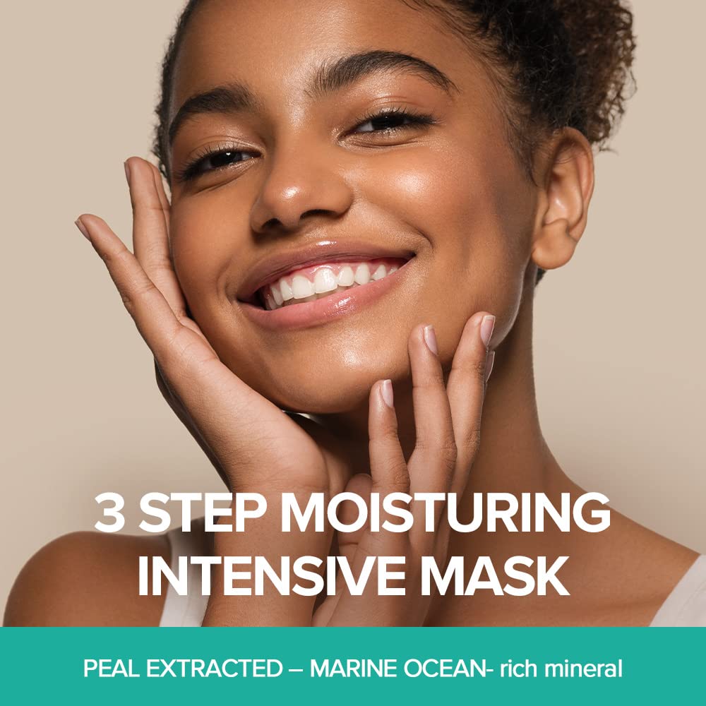 JMsolution Marine Luminous Pearl mask sheet close-up shows breathable fabric for comfortable wear.