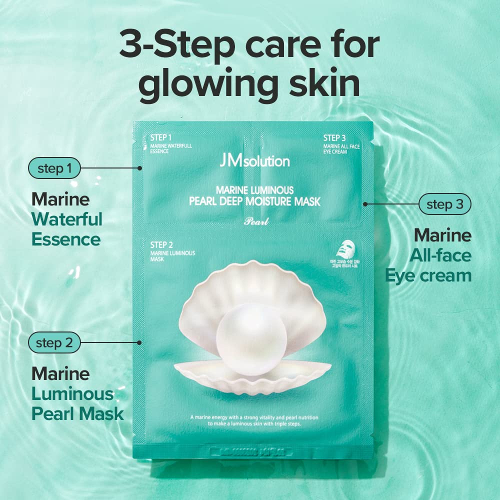 JMsolution serum bottle highlights boosting essence for a moisture boost.