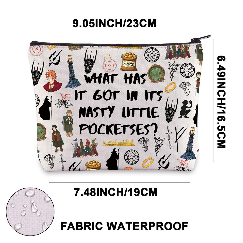 JNIAP Fantasy Movie Makeup Bag pattern print adds stylish travel flair
