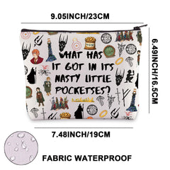 JNIAP Fantasy Movie Makeup Bag pattern print adds stylish travel flair