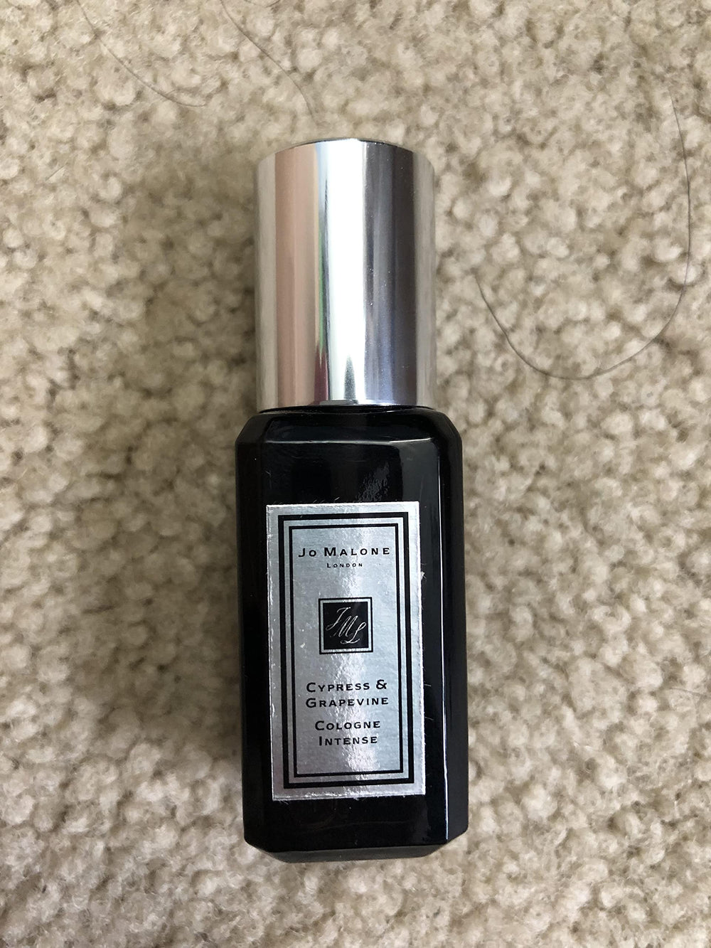 Jo Malone Cypress & Grapevine Cologne Intense bottle—compact sample for on-the-go testing.