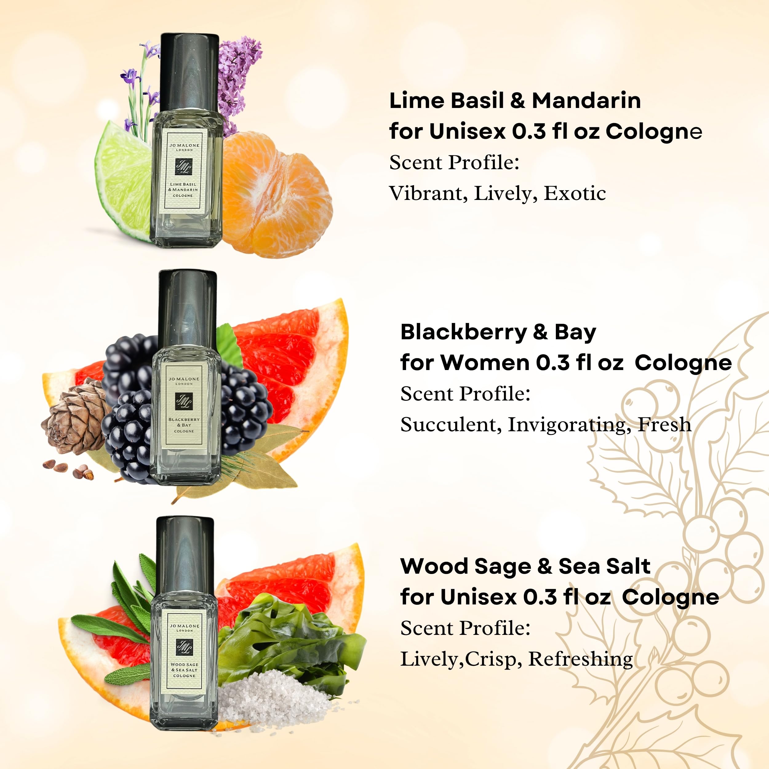 Jo Malone Blackberry & Bay travel bottle delivering bold, versatile aroma for any occasion.