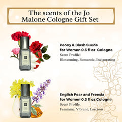 Jo Malone Peony & Blush Suede travel bottle with floral, elegant notes for evenings.