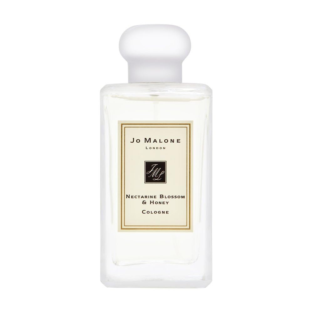 Jo Malone Nectarine Blossom & Honey bottle-front view highlights elegant bottle design
