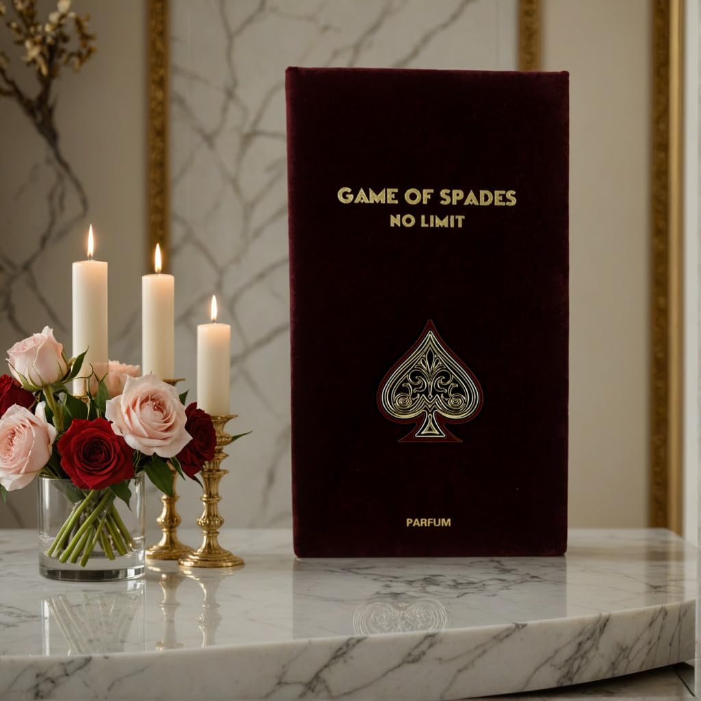Jo Milano Game of Spades No Limit bottle closeup highlighting premium fragrance notes for sophisticated evenings.