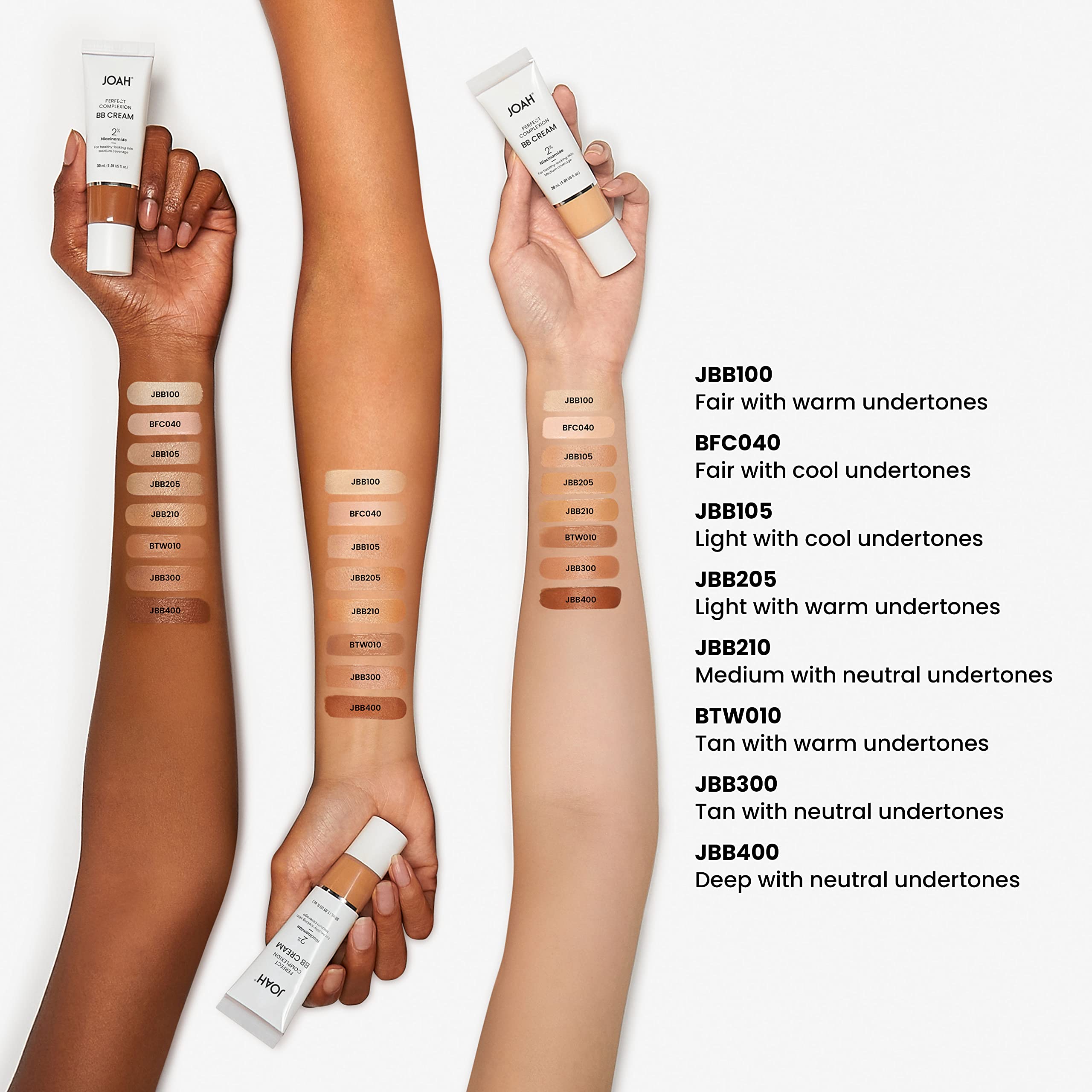 JOAH bb cream texture image illustrating lightweight semi-matte finish.