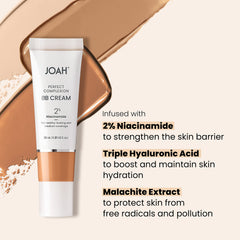 JOAH Perfect Complexion buildable coverage application demonstrating layering.