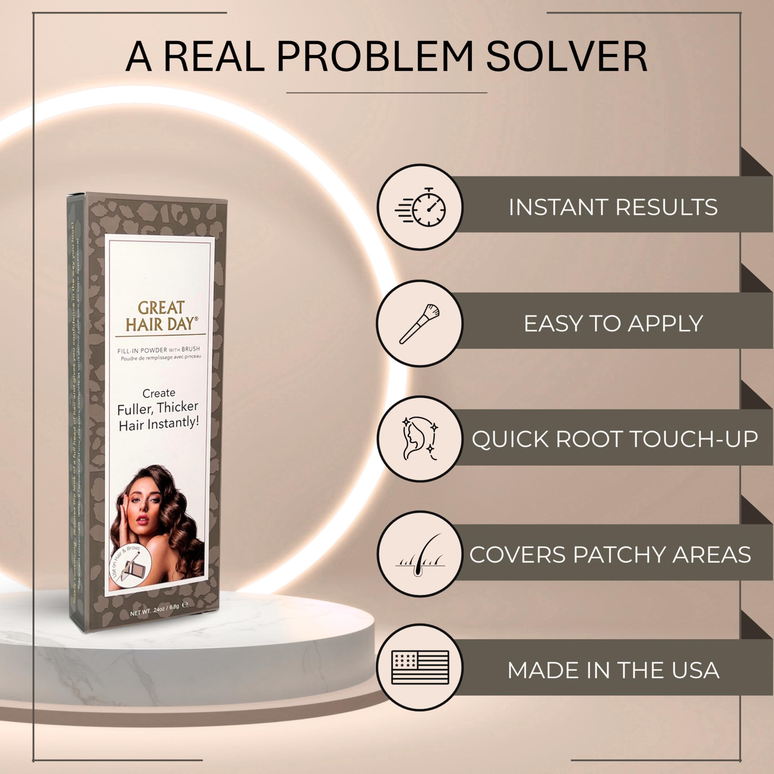 Joan Rivers Great Hair Day bottle and cap design for travel