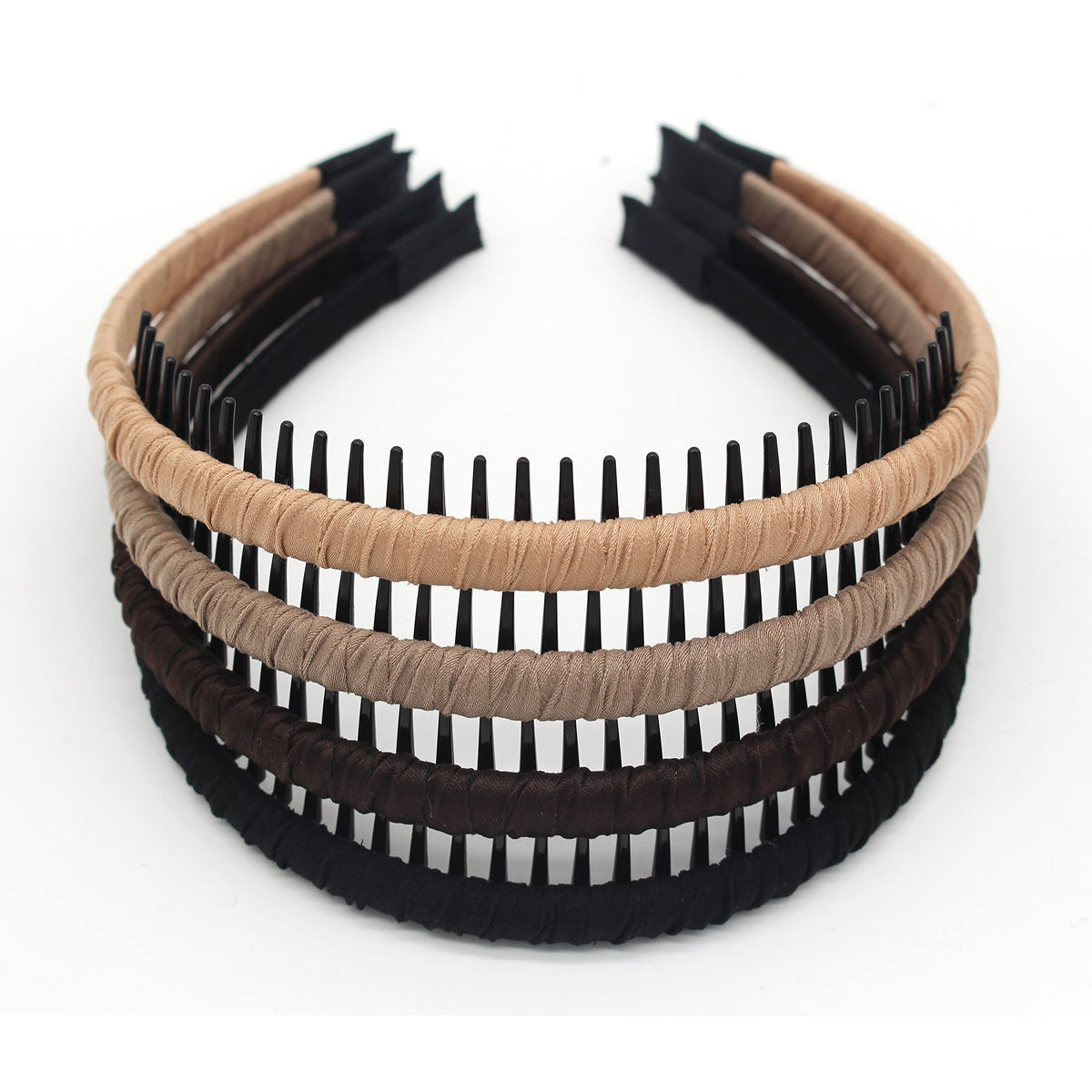 JOBAND four-piece hairbands with non-slip zigzag grip keep hair in place during workouts.