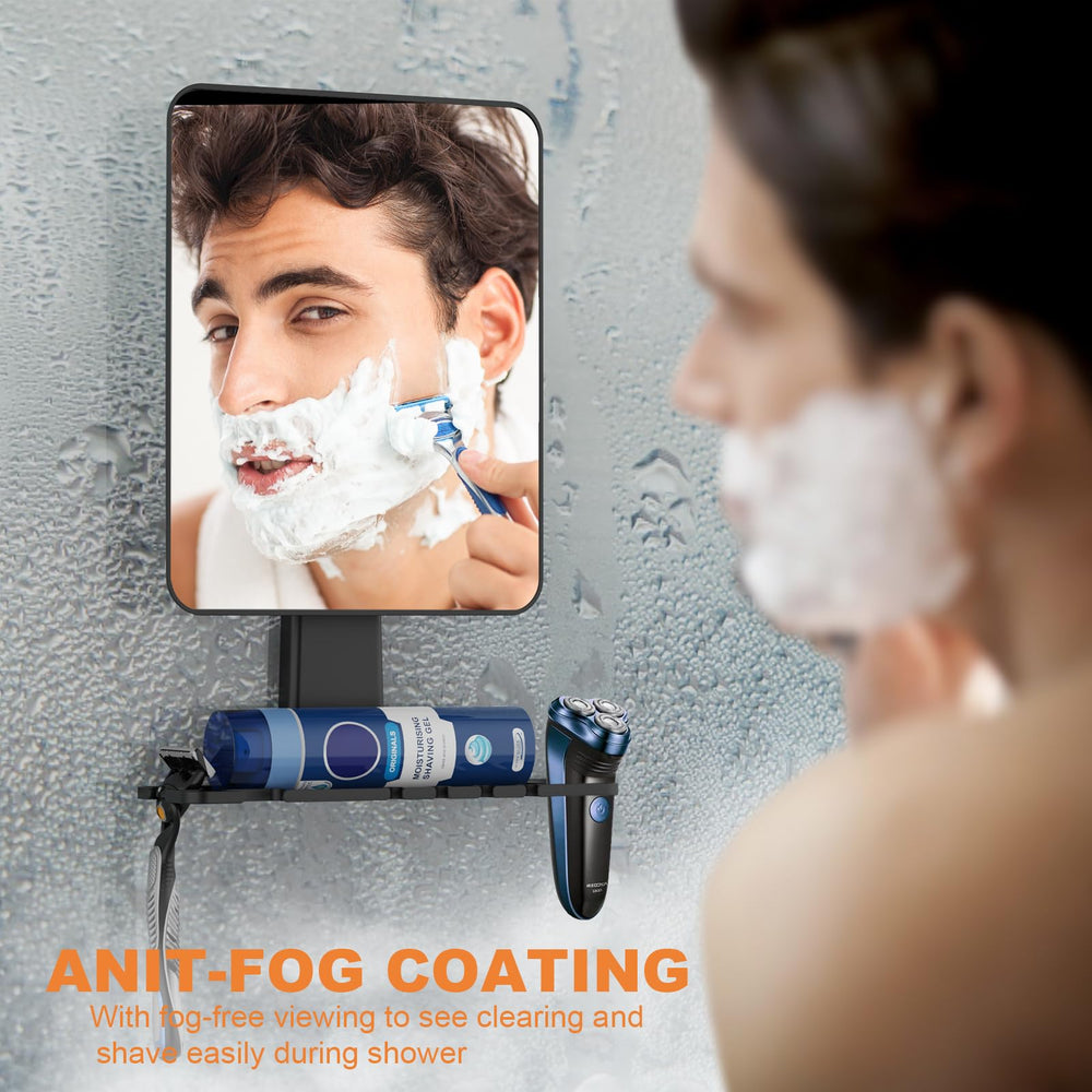 Jobsonslates anti-fog shower mirror maintains clear view in steamy bathrooms