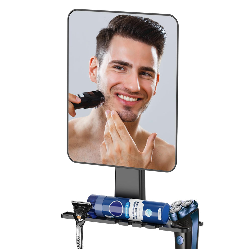 Jobsonslates shower mirror fogless for clear shaving view between showers