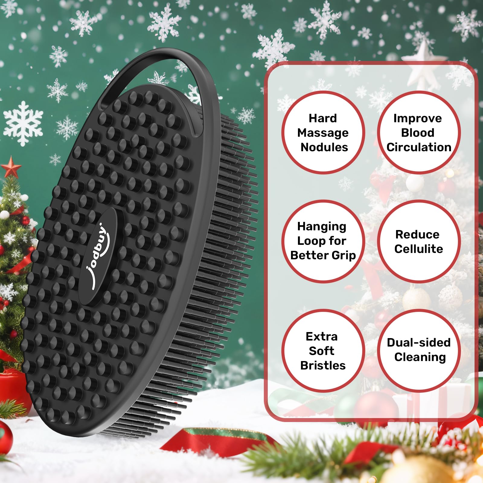 JODBUY silicone body scrubber packaging highlights bulk gift-ready presentation