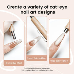 Imán JODSONE para uñas con efecto ojo de gato, imán cuadrado de 3 cm