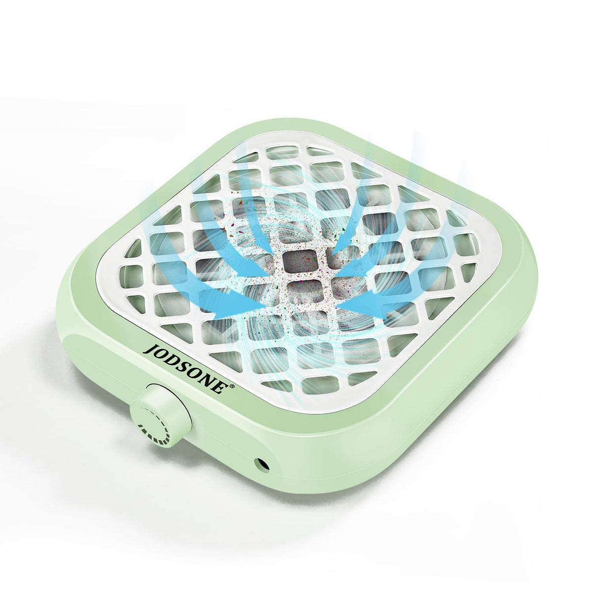 JODSONE 6000RPM mini nail dust collector front view for salon-grade cleanliness.