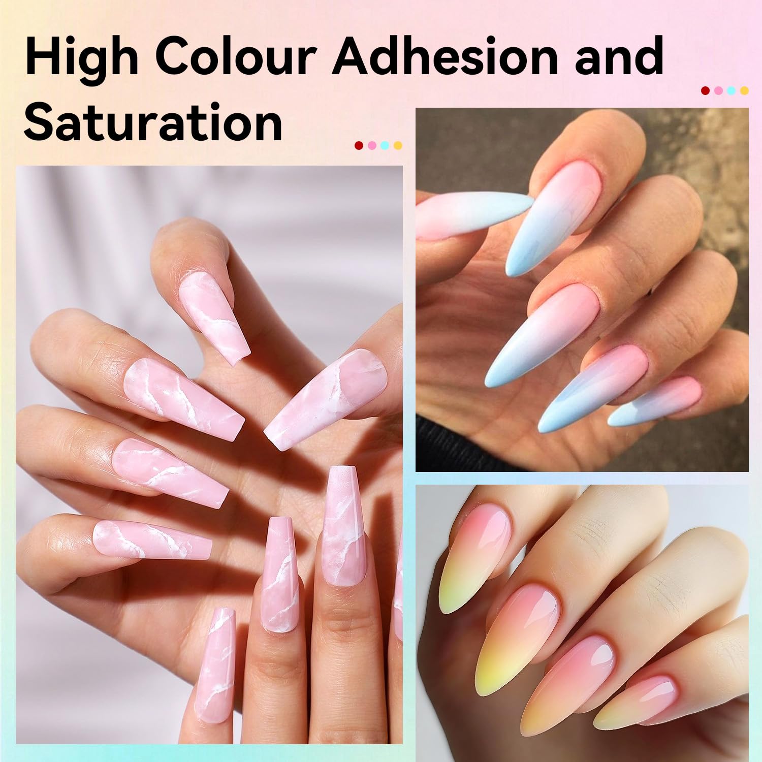 JODSONE application closeup reveals smooth coverage on natural nails.