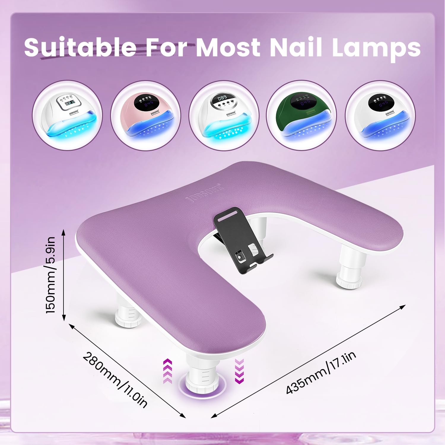 JODSONE anti-slip base nail tray providing stable salon or home use