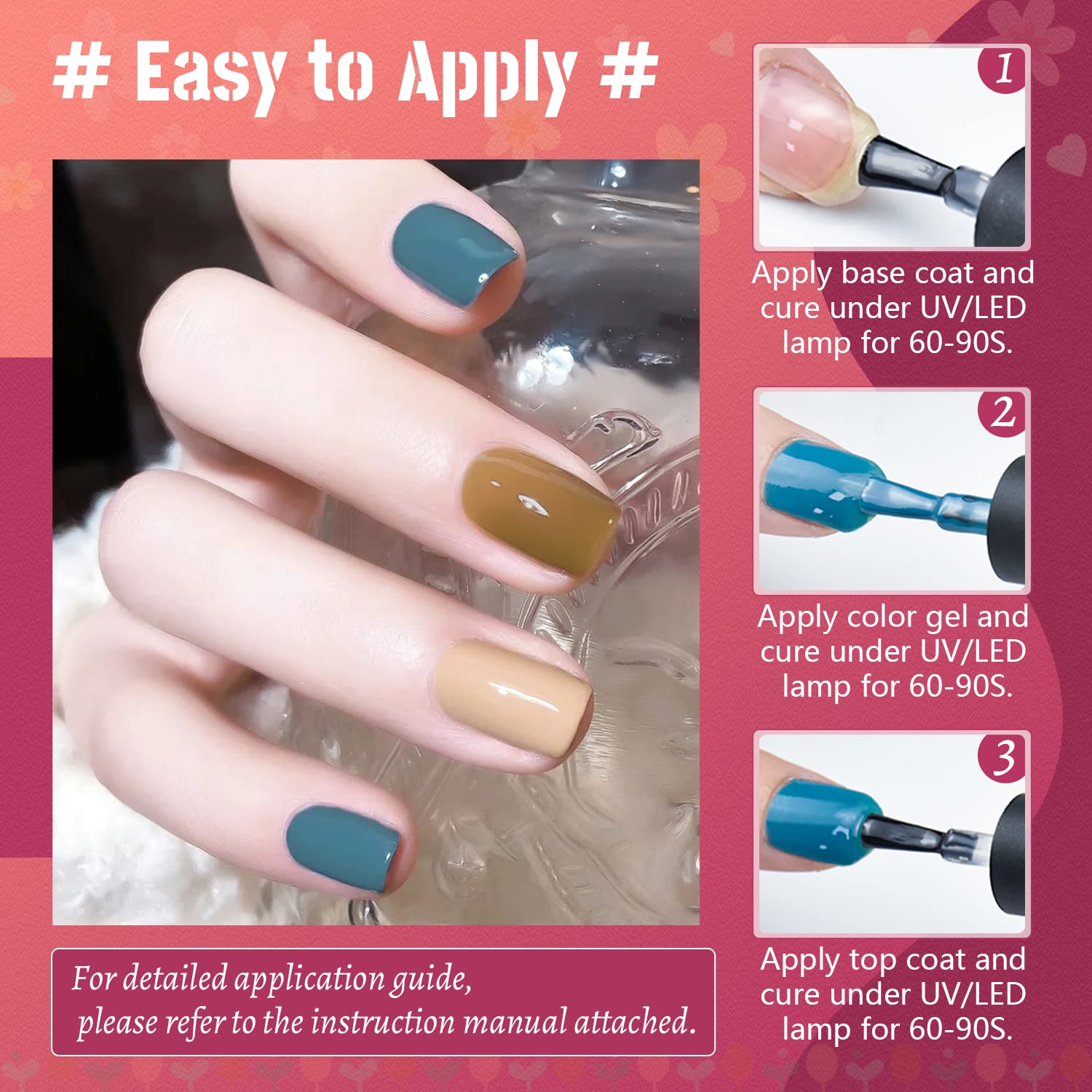 JODSONE applying gel polish during at-home manicure