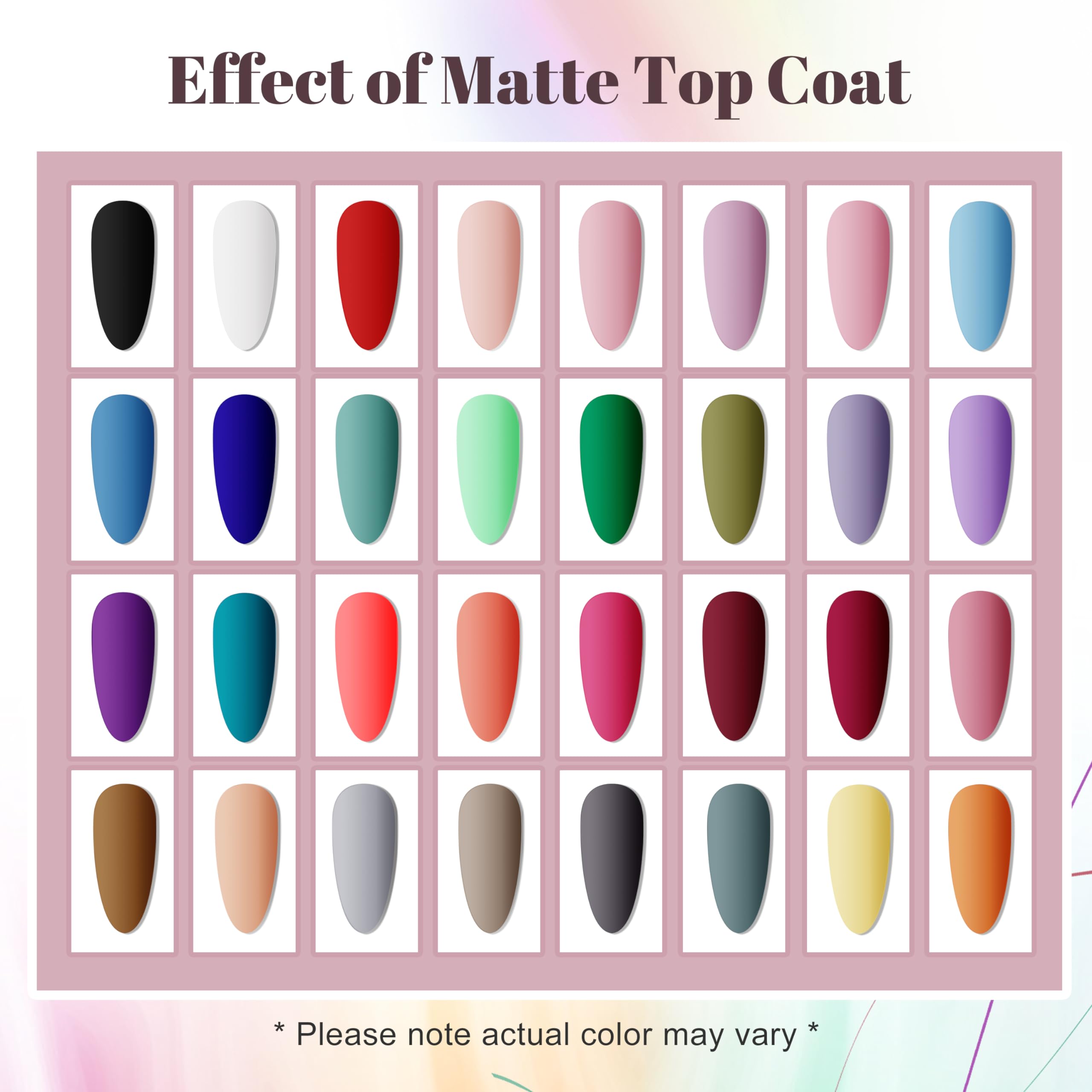 JODSONE base coat and top coats for smooth base with glossy or matte finishes