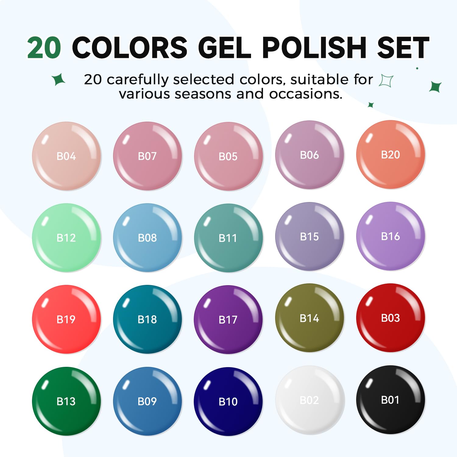 JODSONE base coat and glossy top coat for durable professional finishes