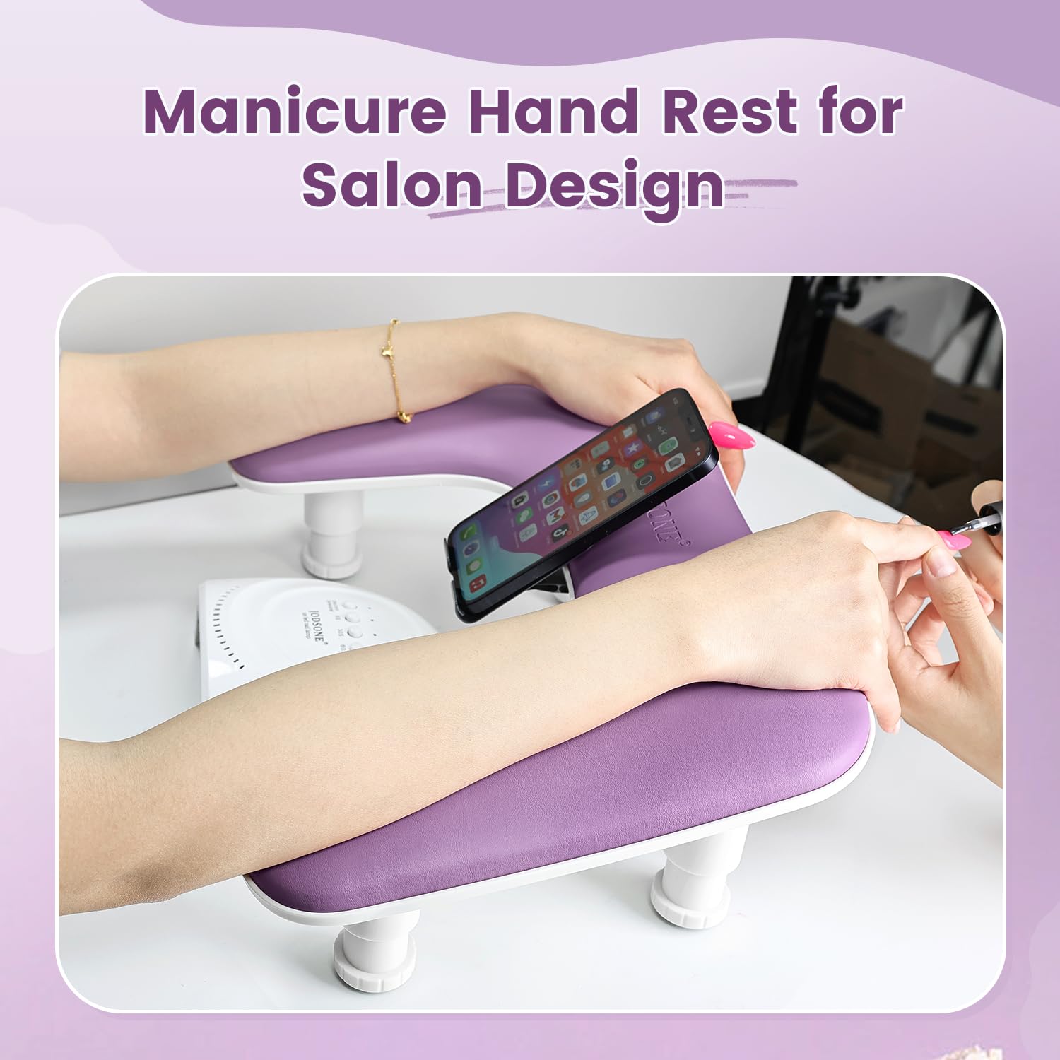 JODSONE detachable manicure arm rest designed for easy transport and setup