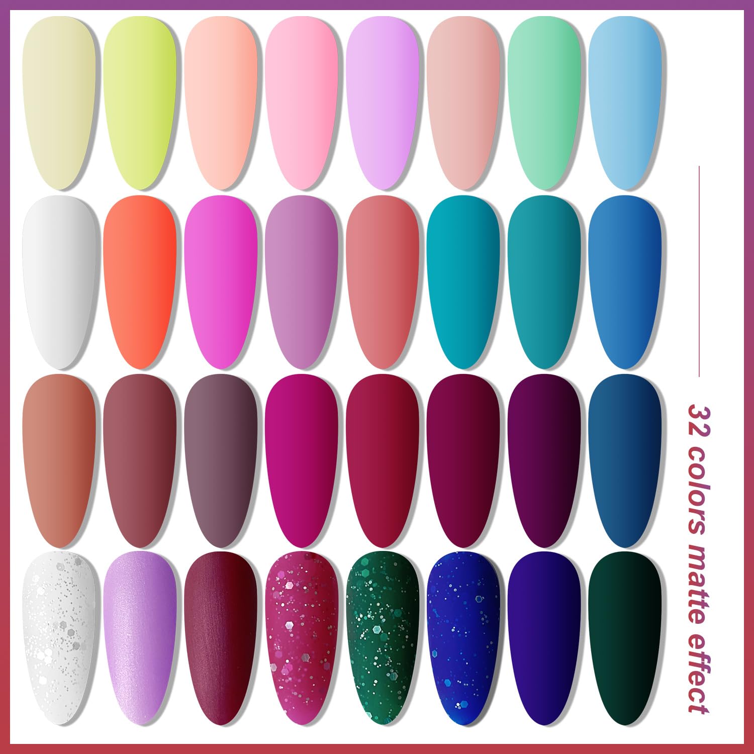 JODSONE finished nails with vibrant colors showcase long-lasting shine.