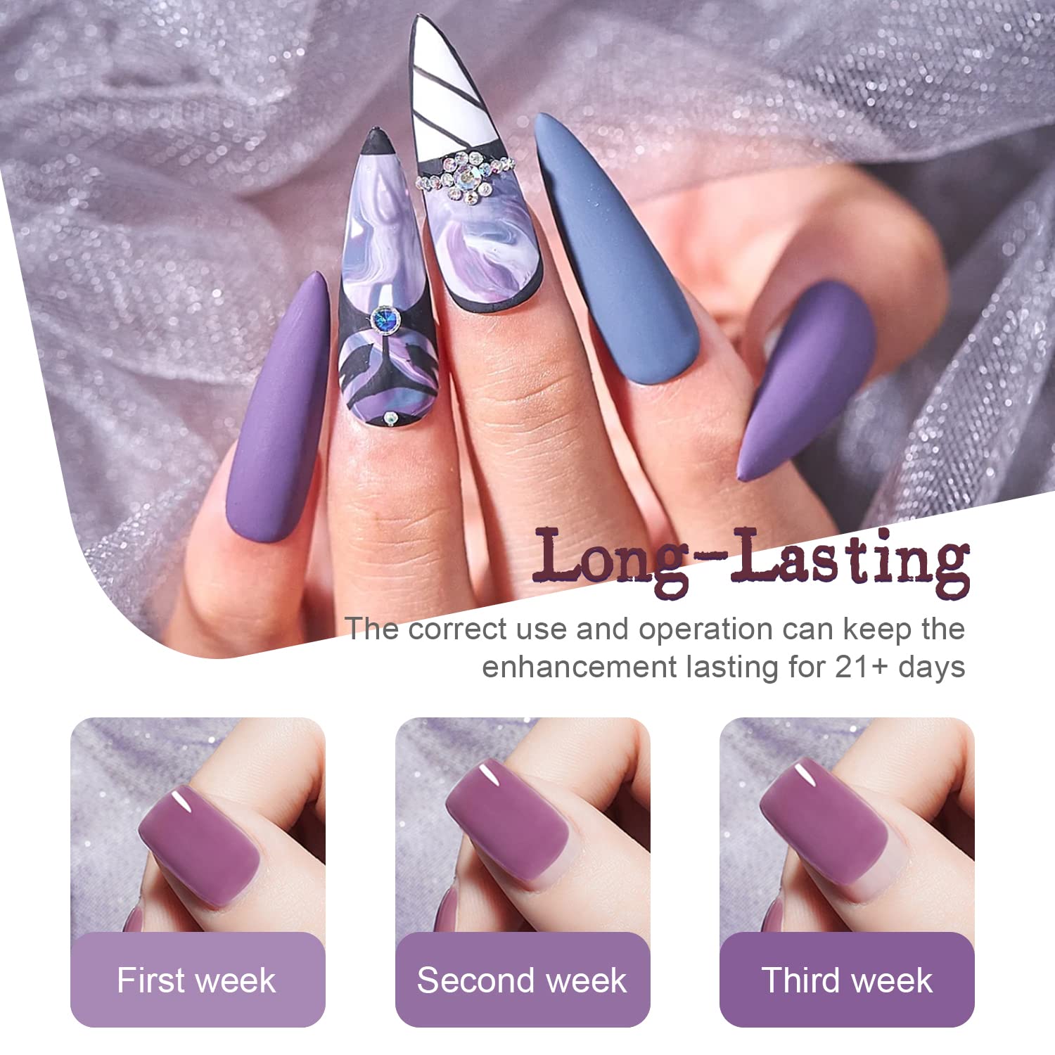 JODSONE gel polish dispensing action showing easy-use brush