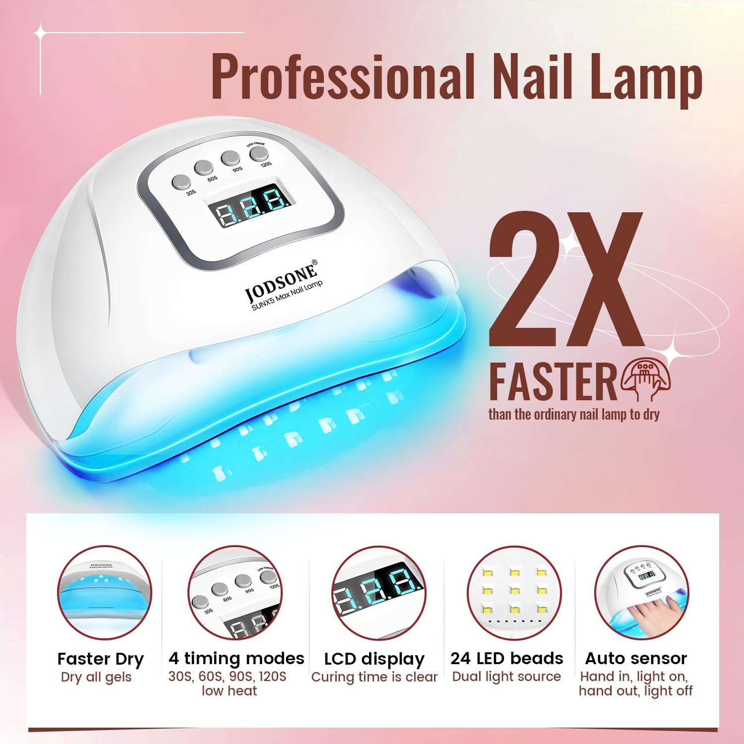 JODSONE adhesive bottles supporting precise nail art adhesion.