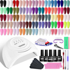 JODSONE gel nail polish kit colors row displays vibrant shades for daily wear and special occasions.