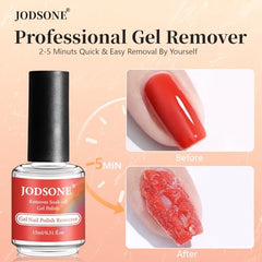 JODSONE 15ml gel remover bottle for quick at-home polish removal