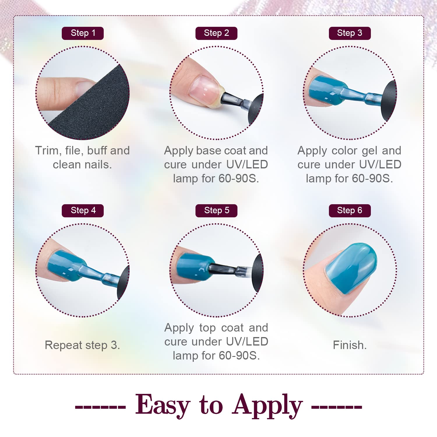 JODSONE long-wear polish for weeks of glossy finish.