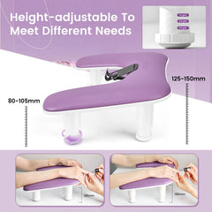 JODSONE manicure arm rest with 360° rotating phone holder for hands-free viewing