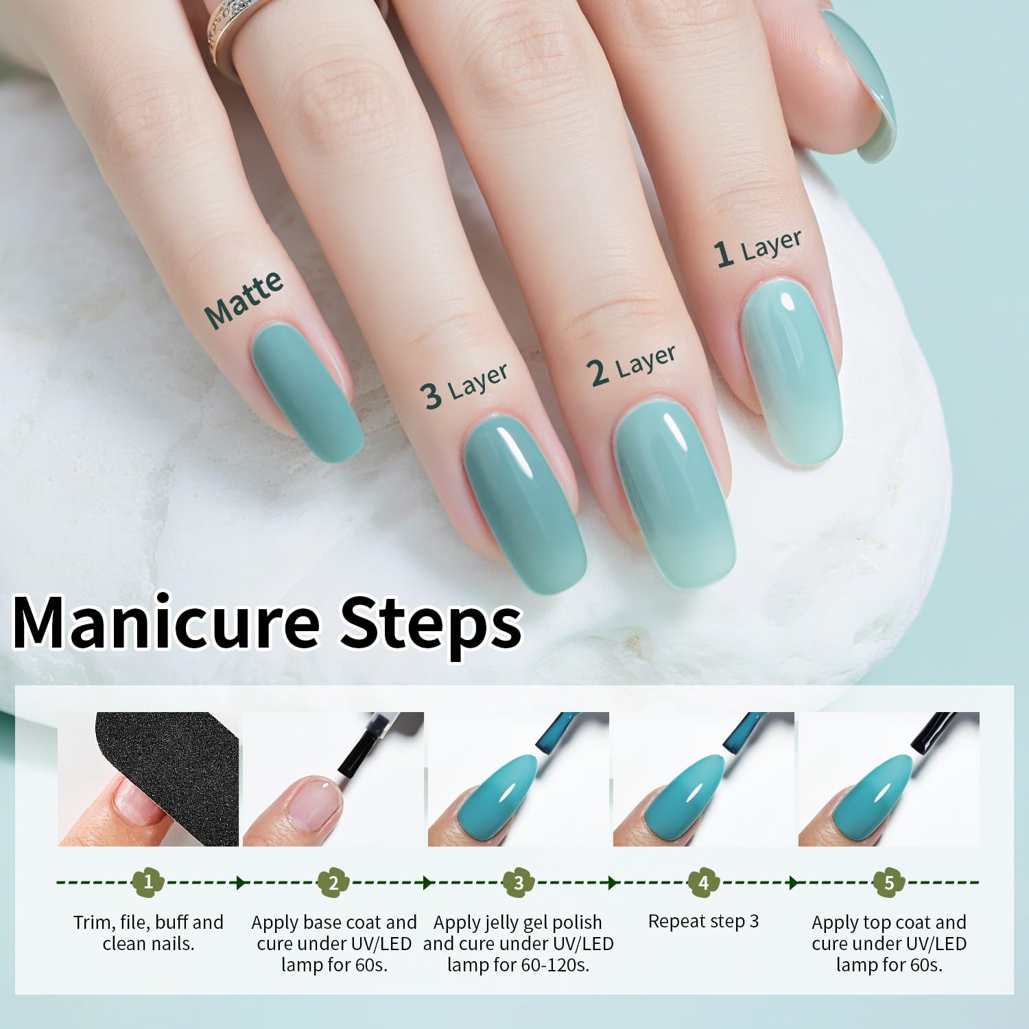 JODSONE manicure tools kit for precise DIY nails.