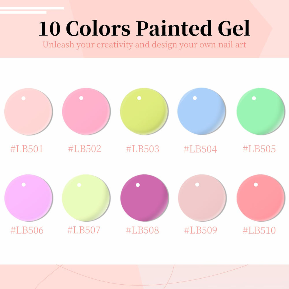 JODSONE nail-art gel liner with built-in thin brush closeup for fine lines.