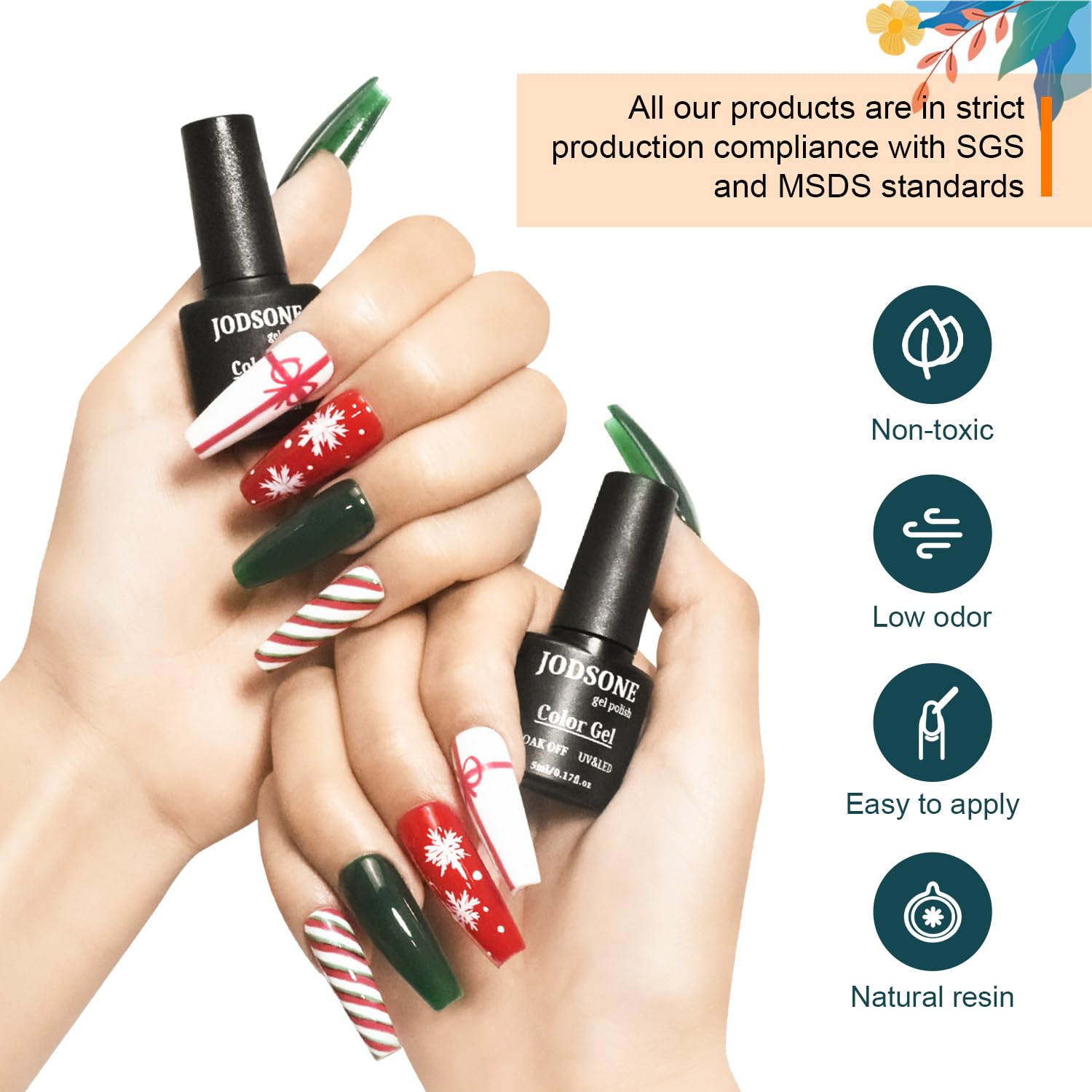 JODSONE nail art tools included for DIY salon-quality designs