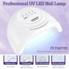 JODSONE nail lamp with UV/LED curing speeds up gel sets.