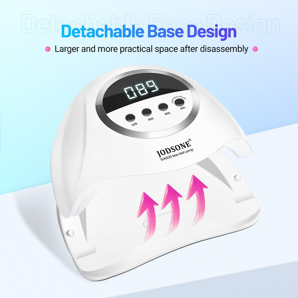 JODSONE U V LED Nail Lamp automatic sensor activates when hands are inserted.